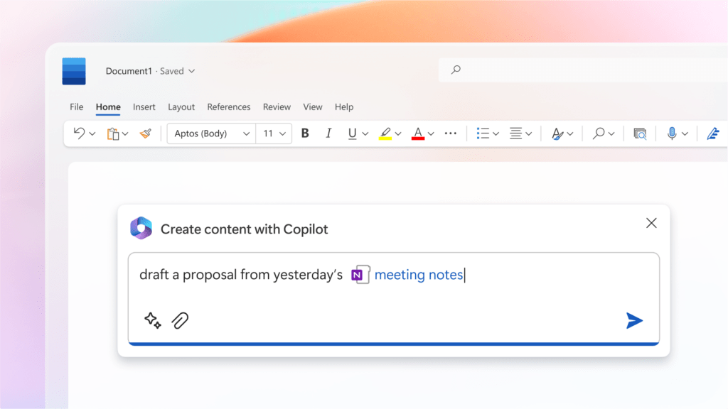 Create content with Copilot in Word